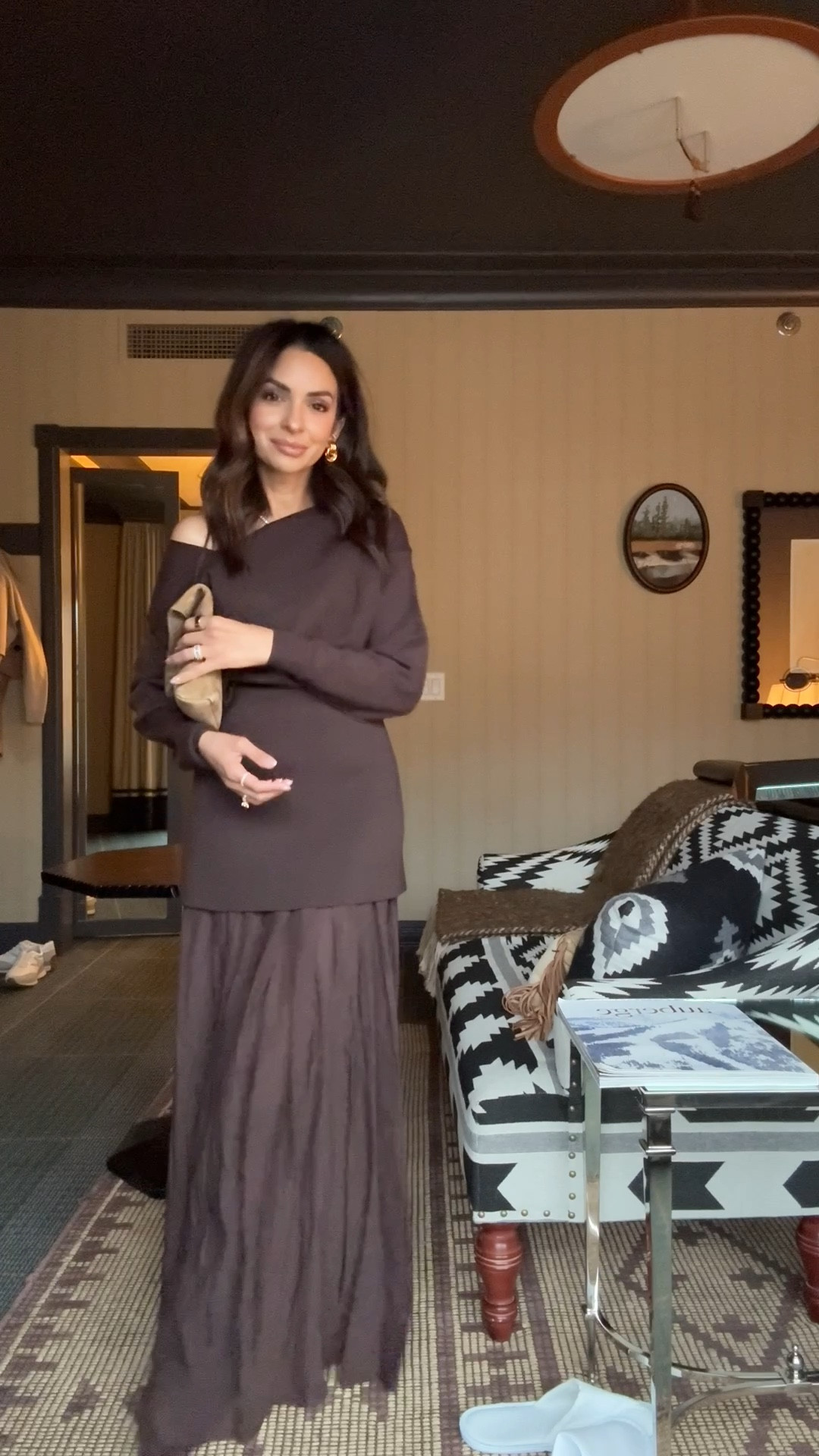 Tonight's look in Aspen! Wearing an xs in this gorgeous sweater set, both pieces are on sale! Lip combo: 44 nude liner, bitch perfect lipstick, east coast gloss 

#LTKootd #LTKSaleAlert #LTKOver40