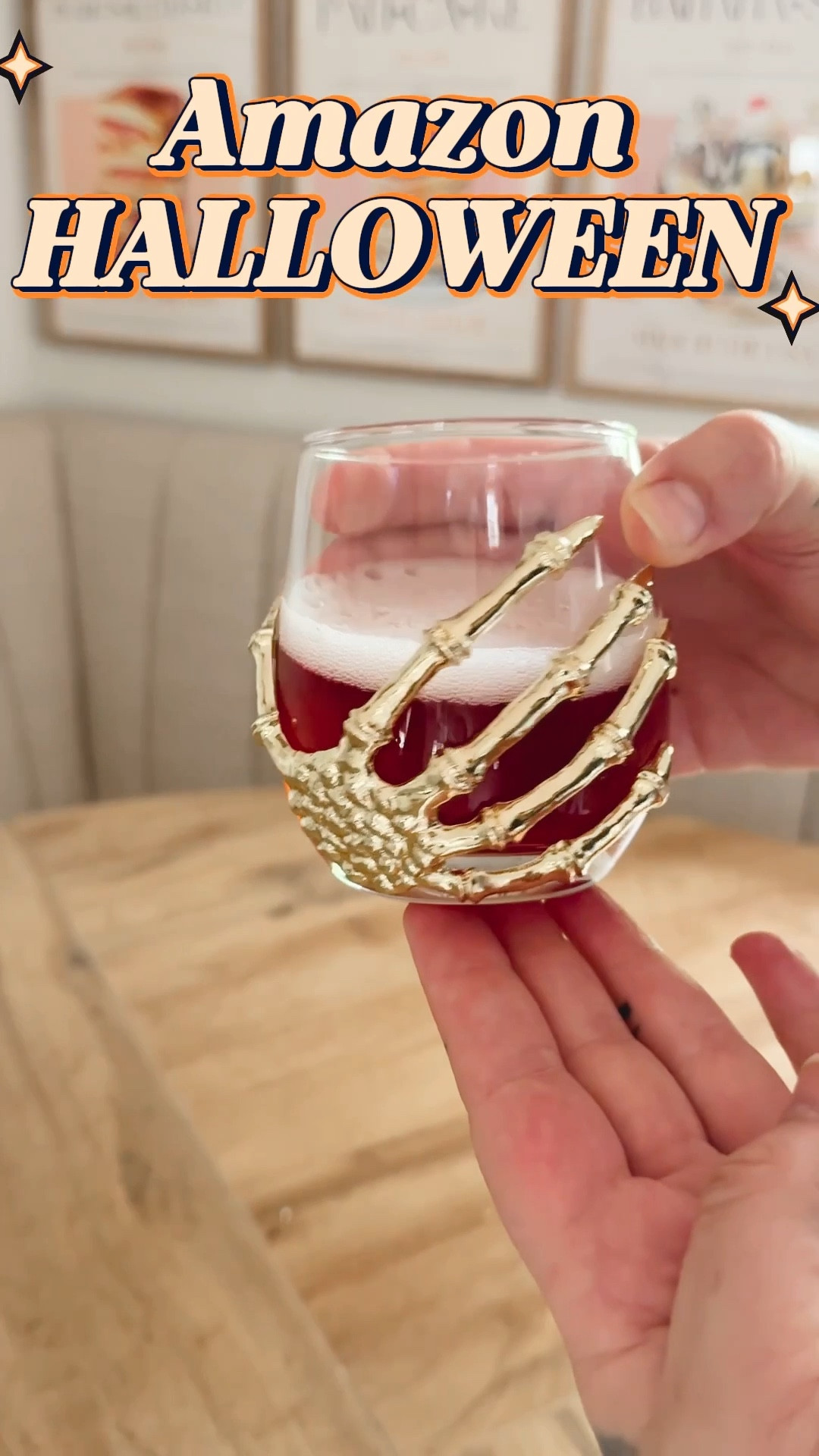 Cutest skeleton hand glasses for a fun Halloween drink 🎃

#LTKSeasonal #LTKHome #LTKFindsUnder50