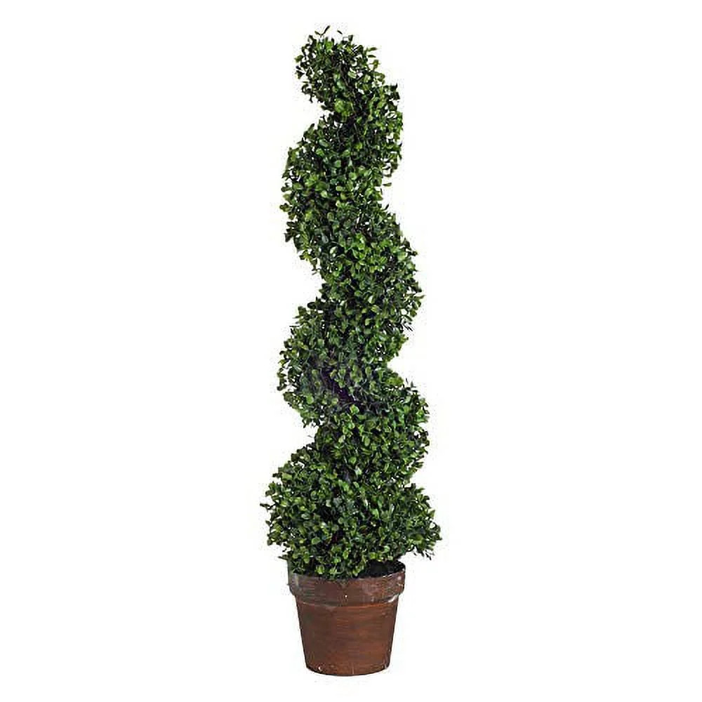 A&B Home 3ft Artificial Spiral Boxwood Topiary Tree Potted Indoor Outdoor 35 inch House Decoratio... | Walmart (US)