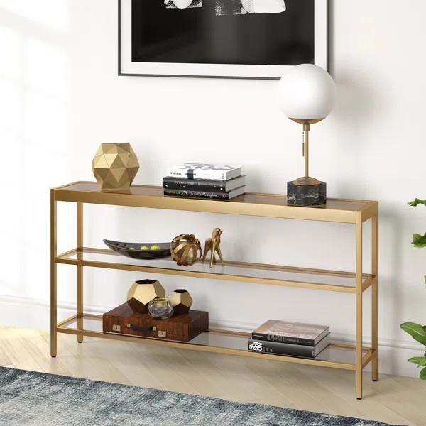 Edel Glass Top Console Table | Wayfair North America