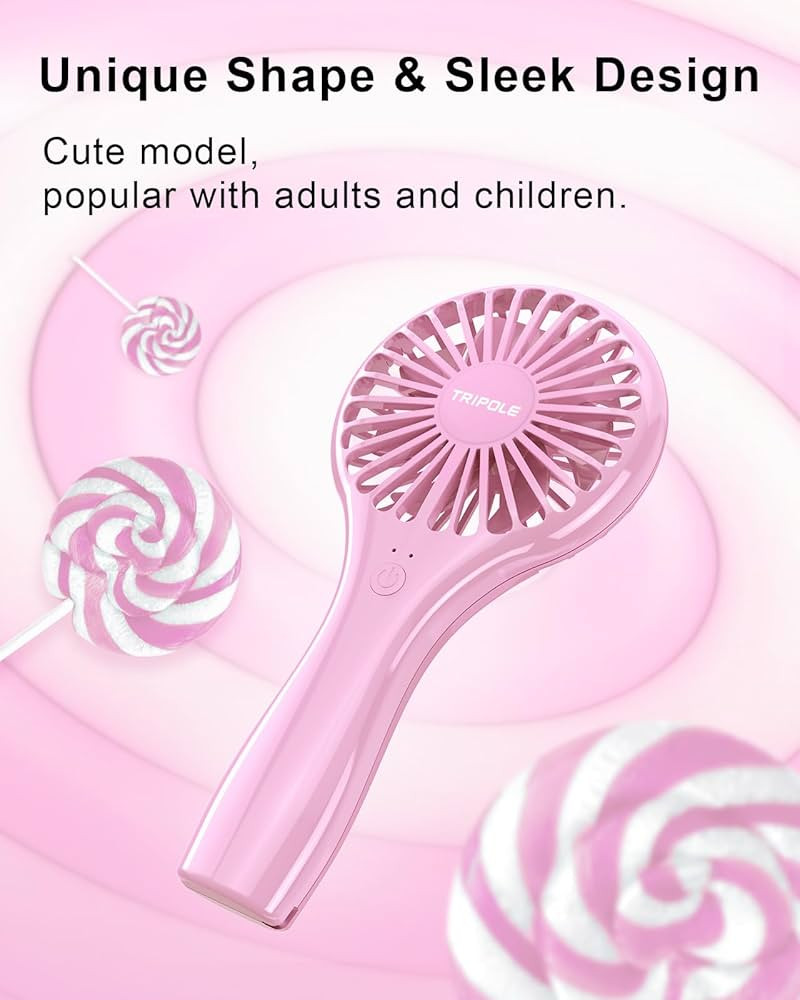 TriPole Handheld Mini Fan Battery Operated Small Personal Portable Fan Speed Adjustable USB Recha... | Amazon (US)