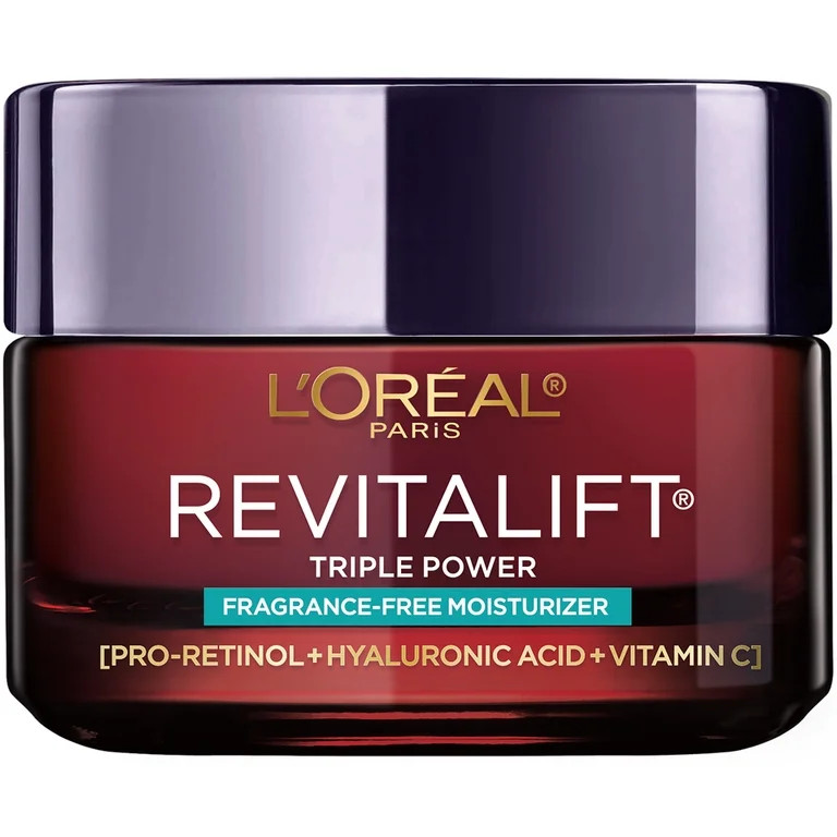 L'Oreal Paris Revitalift Triple Power Face Moisturizer, Unscented Cream, 1.7 oz | Walmart (US)
