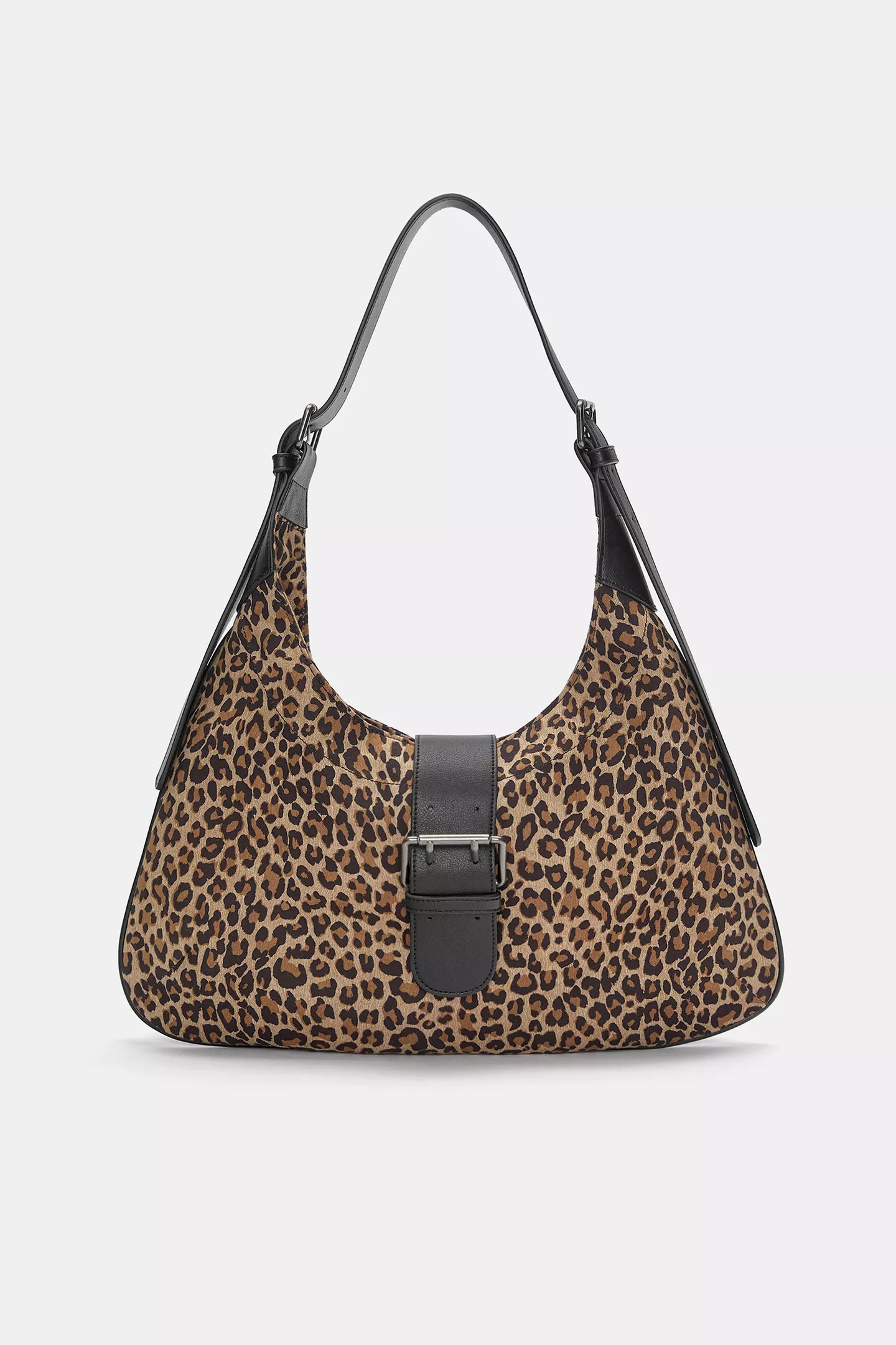 Maxi leopard print shoulder bag | PULL and BEAR UK