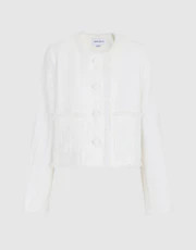 Raw Hem Crew Neck Jacket | Urban Revivo