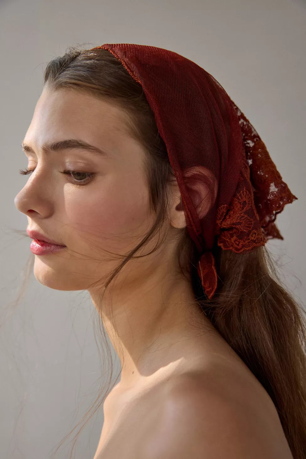 Sheer Floral Lace Headscarf | Urban Outfitters (US and RoW)