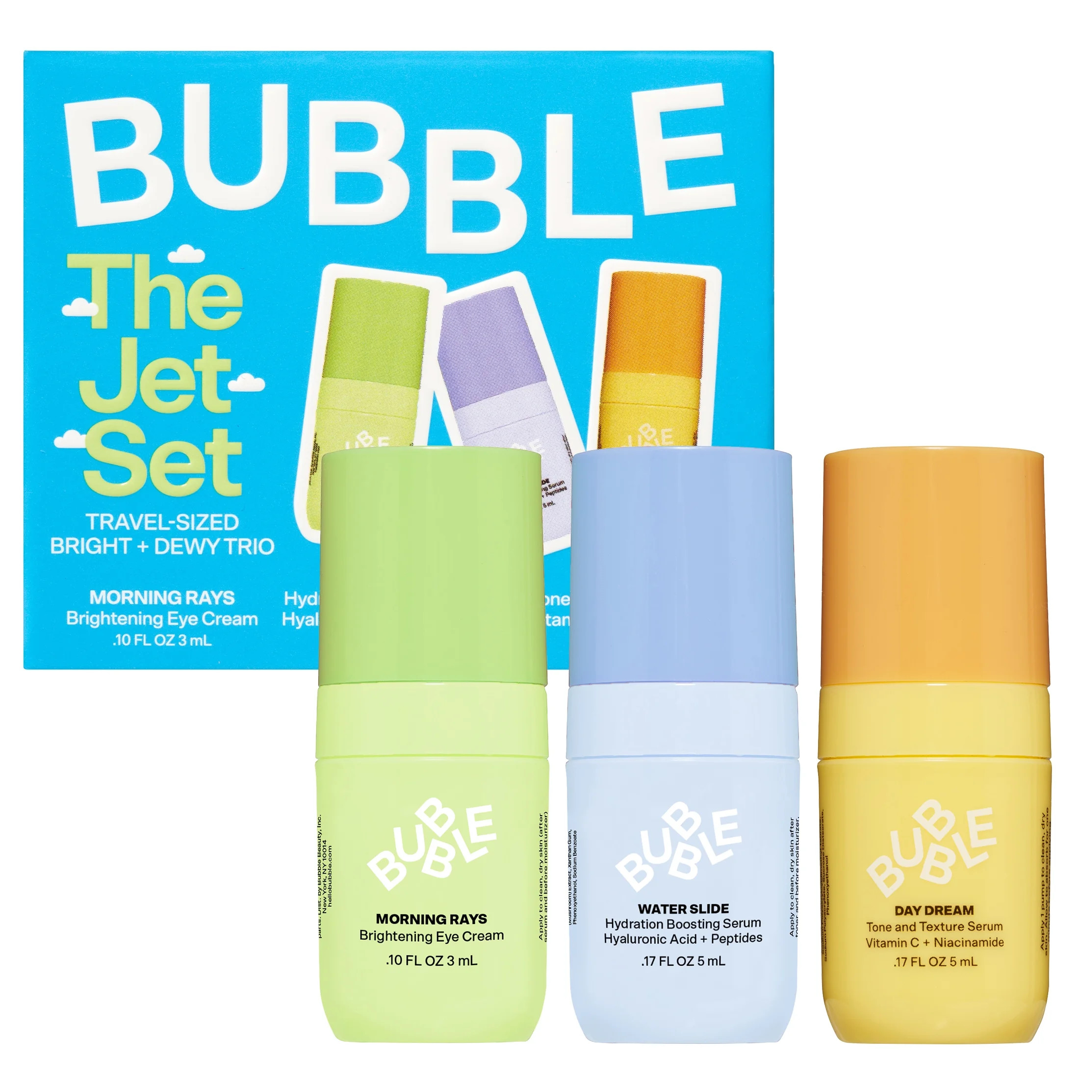 Bubble Skincare The Jet Set Trio Mini Serums Kit, for All Skin Types, Travel & Trial, Gifting set... | Walmart (US)