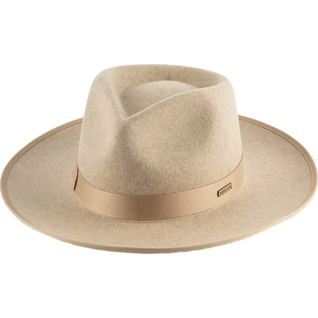 Gigi Pip Monroe Rancher Wool Fedora Hat in Oatmeal at Nordstrom, Size X-Large | Nordstrom