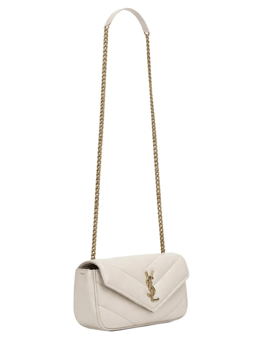 Saint Laurent Loulou Mini Shoulder Bag — White | Italist Inc.