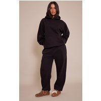 Petite Black Cuffed Sweatpant | PrettyLittleThing US