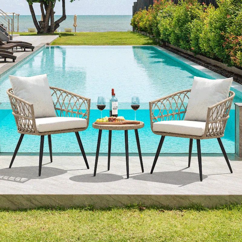 Pierre 2 - Person Outdoor Seating Group with Cushion | Wayfair North America