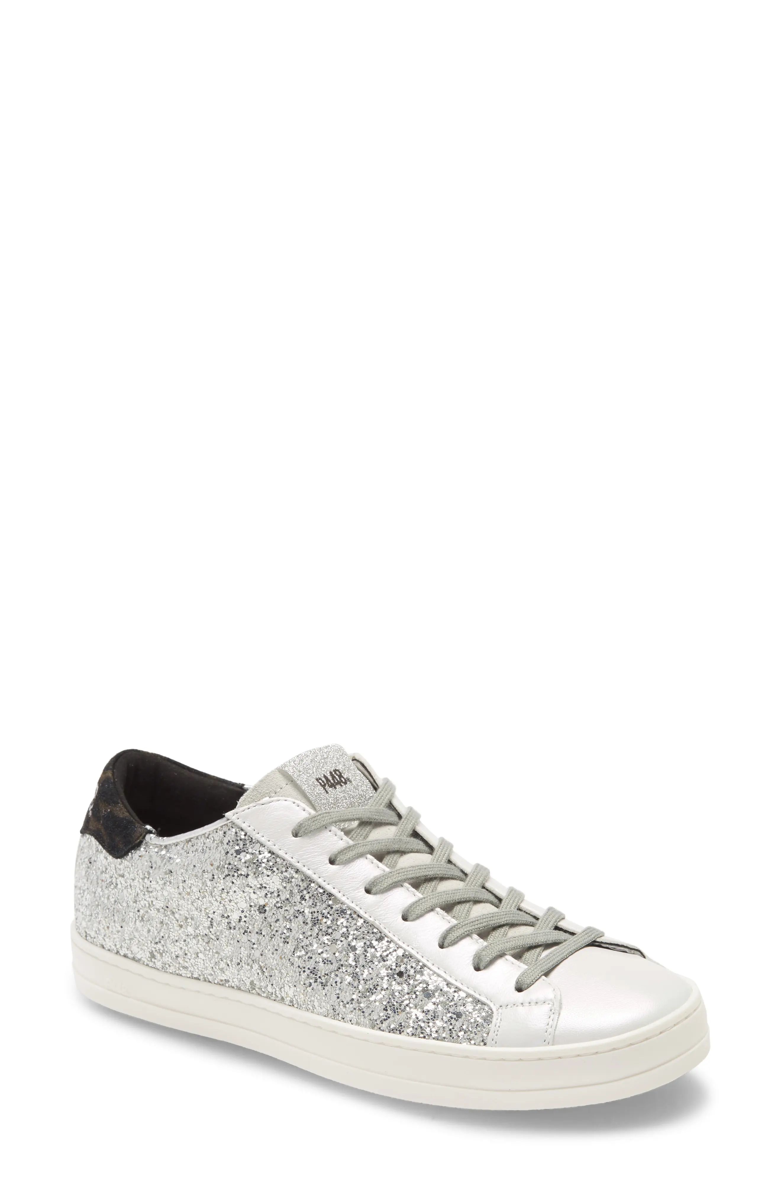 Women's P448 John Glitter Sneaker, Size 7US - White | Nordstrom