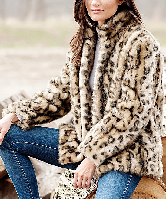 Leopard Print Favorite Faux Fur Jacket - Women & Plus | zulily