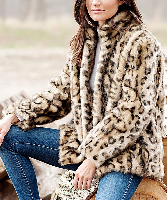 Leopard Print Favorite Faux Fur Jacket - Women & Plus | zulily