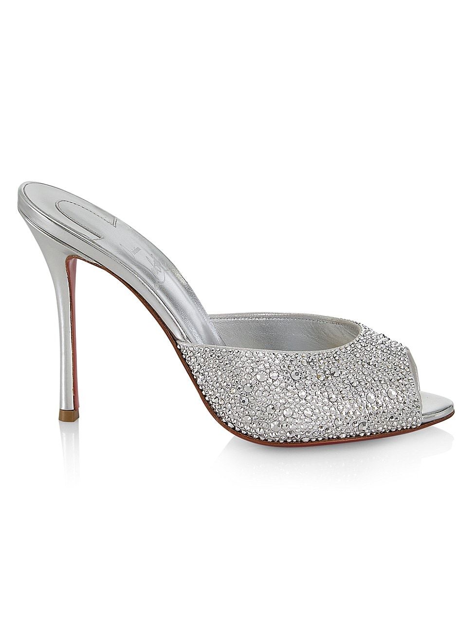 Women's Me Dolly 100 Embellished Metallic Suede Mules - Silver - Size 7.5 - Silver - Size 7.5 | Saks Fifth Avenue