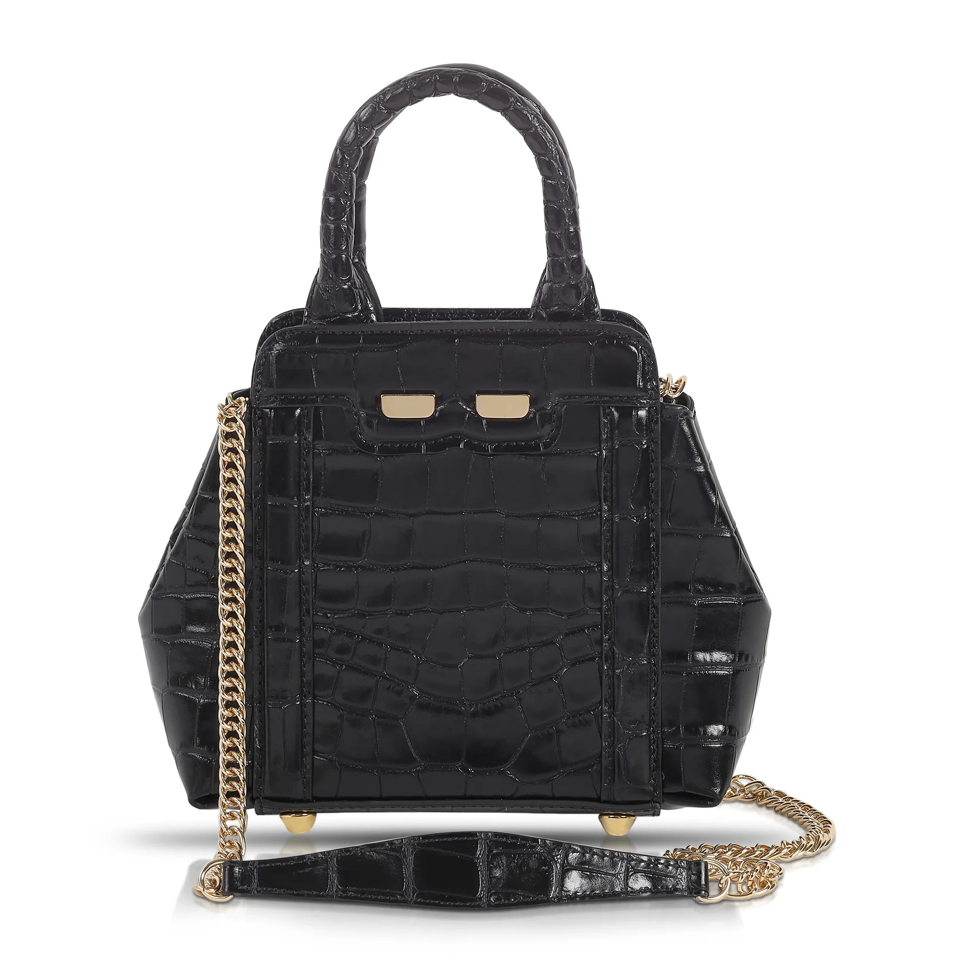 Mini Nott in Black Croc | BENE