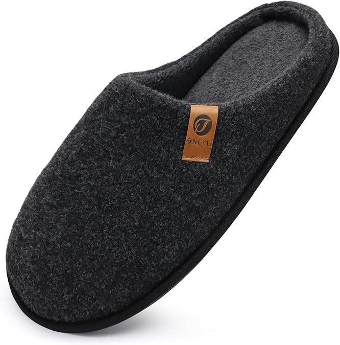 ONCAI Mens Cozy Memory Foam Scuff Slippers Slip On Warm House Shoes Indoor/Outdoor With Best Arch... | Amazon (US)