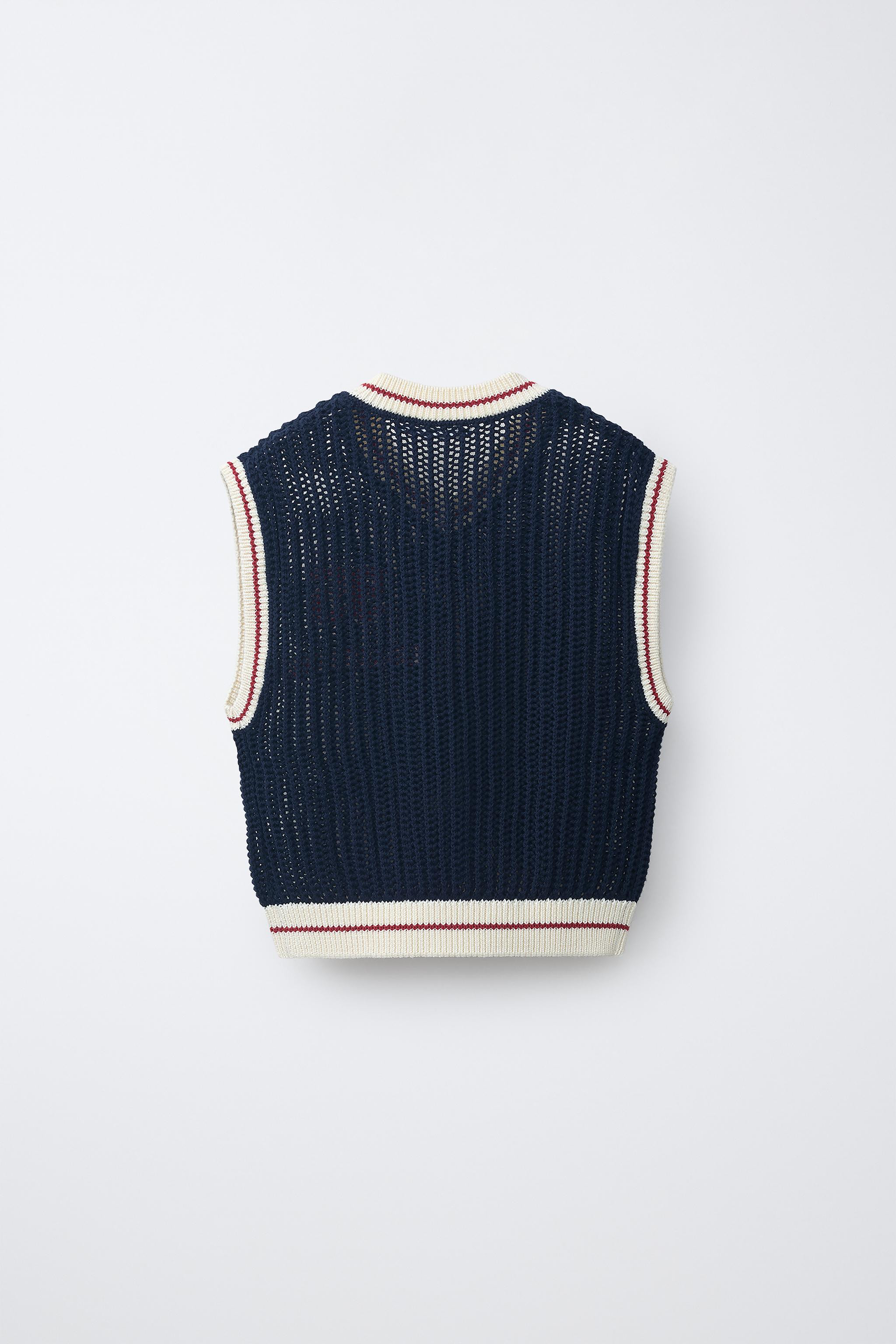 VARSITY FOOTBALL KNIT WAISTCOAT | Zara UK