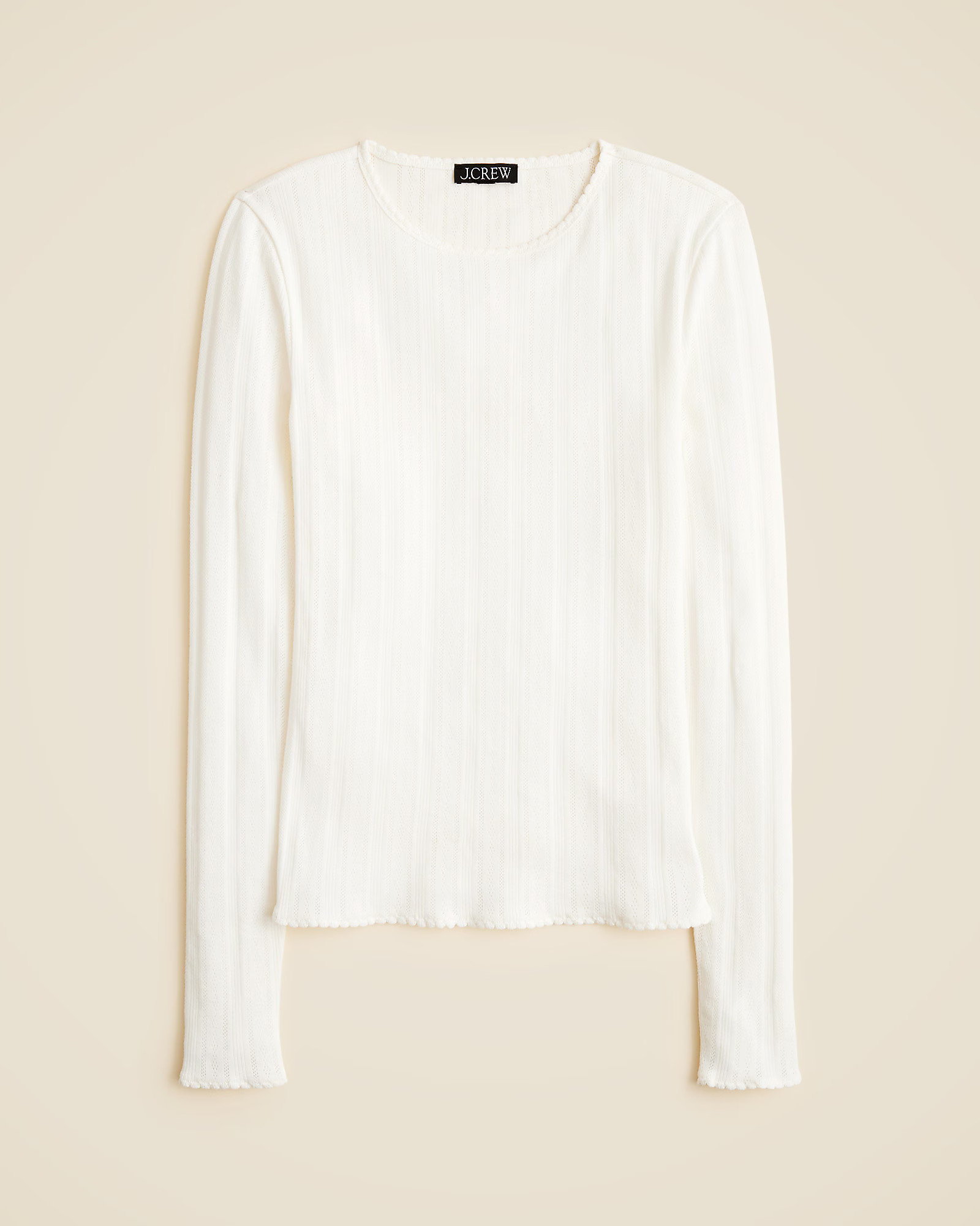 New pointelle long-sleeve T-shirt | J. Crew US