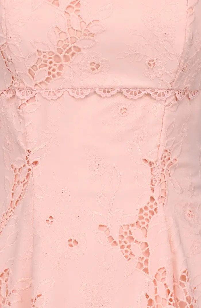 Isla Scallop Broderie Anglaise Minidress | Nordstrom