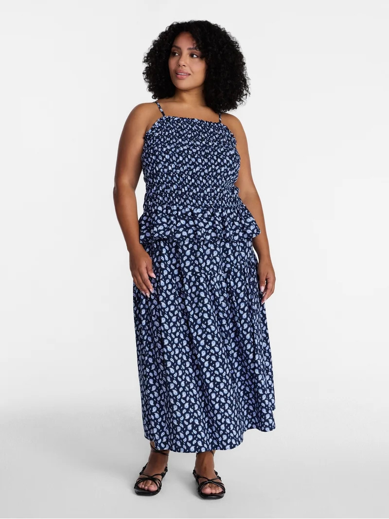 Time and Tru Women\u2019s Tiered Maxi Skirt, Sizes XS-XXXL | Walmart (US)