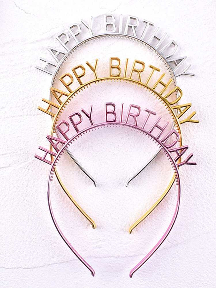 3pcs Random Birthday Party Hair Hoop | SHEIN
