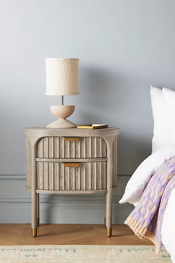 Isla Fluted Wood Nightstand | Anthropologie (US)