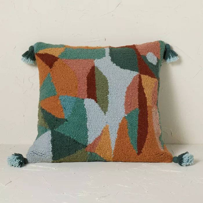 Abstract Punch Needle Square Throw Pillow Multi - Opalhouse™ designed with Jungalow™ | Target