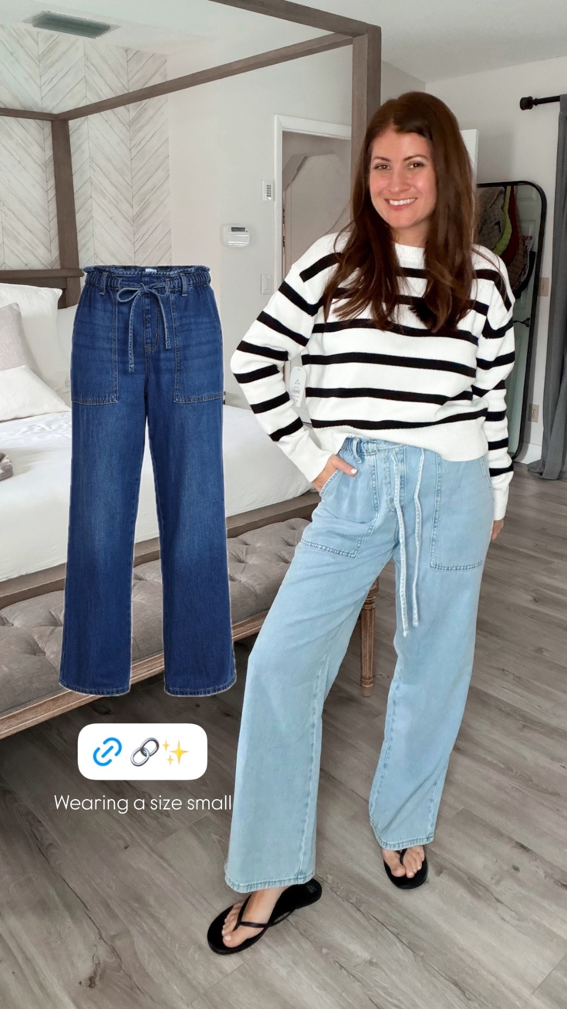 Wearing a size small