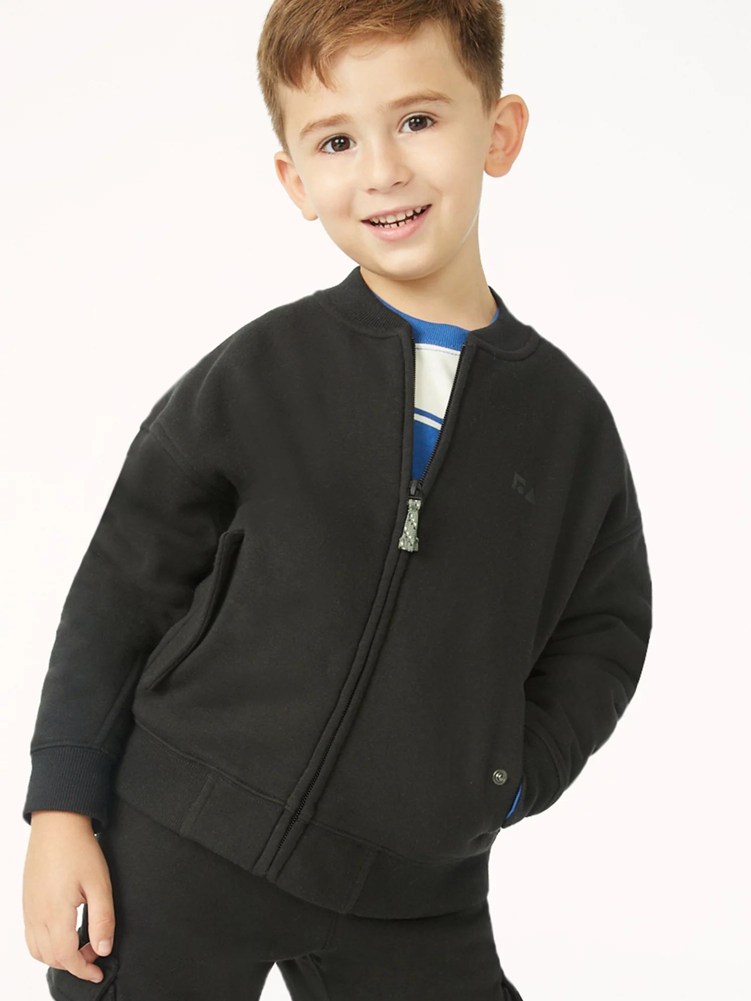 Free Assembly Boys Fleece Bomber Jacket, Sizes 4-18 - Walmart.com | Walmart (US)