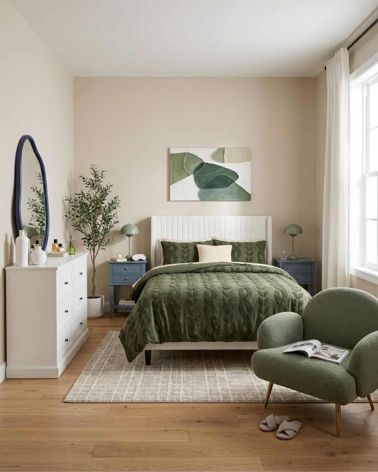 Eclectic Green and Blue Bedroom Design With Bold Accents

#bedroomdesign #eclecticbedroom #bedroomdecor #colorfulbedroom #bedroomideas

The mood board features furniture & decor from Amazon. The mockup is an approximation of how this mood board design could look in a home.

#LTKHome