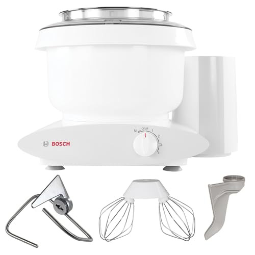 Bosch Universal Plus Stand Mixer 500 Watt, 6.5 Quarts with Wire Whips, Dough Hook & NutriMill Dough Hook Extender Bundle | Amazon (US)