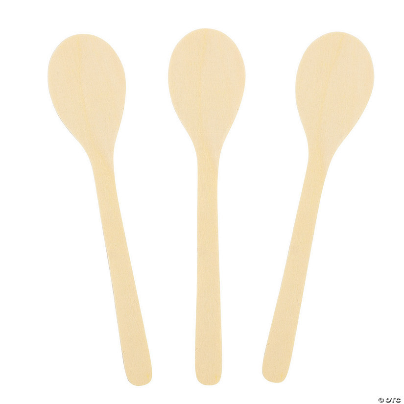 DIY Unfinished Wood Craft Spoon Shapes - 24 Pc. | Oriental Trading Company