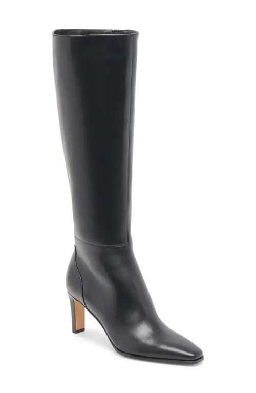 Dolce Vita Emmi Knee High Boot in Black Leather at Nordstrom, Size 6 | Nordstrom