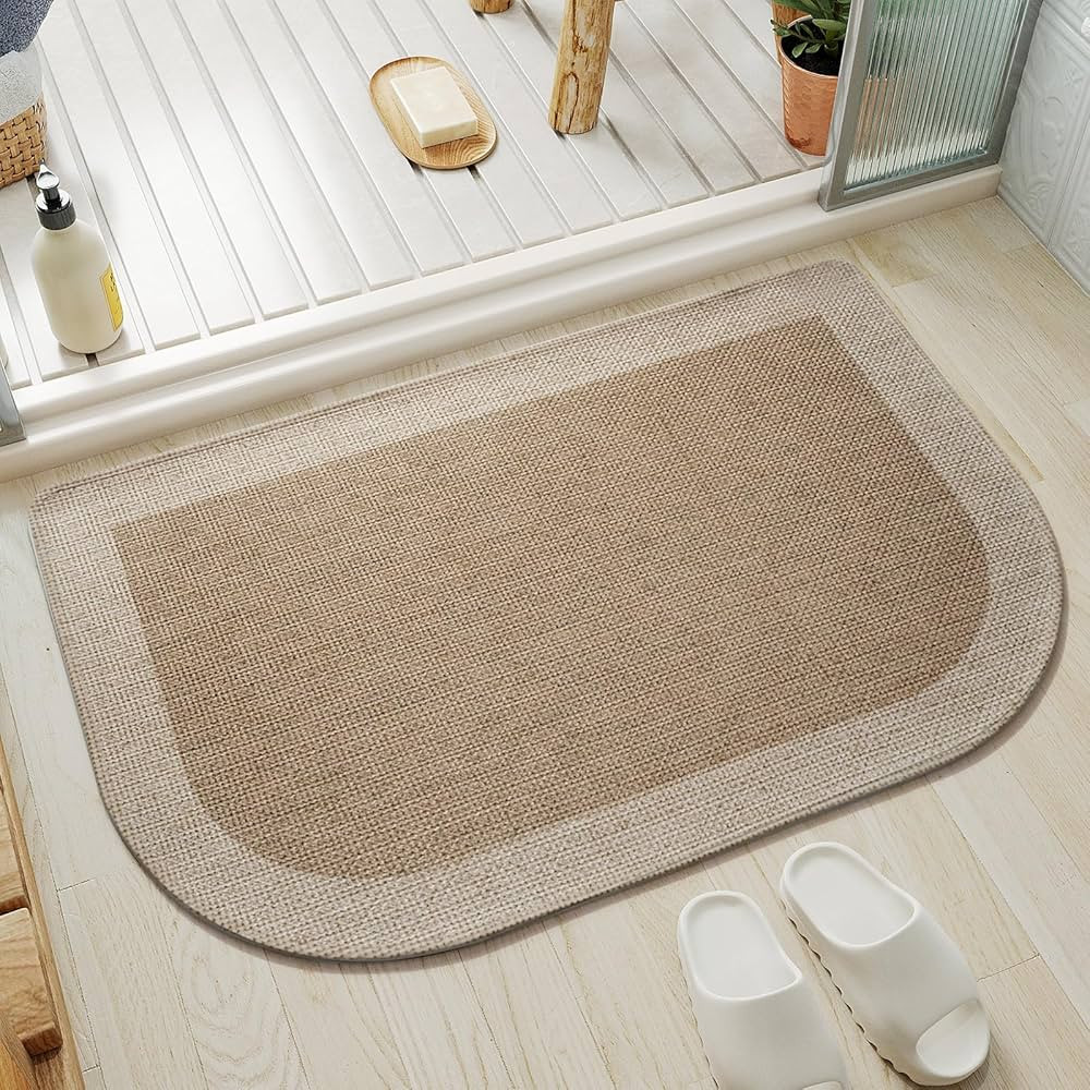 Bathroom Rugs Mat 24x35, Ultra Thin Non Slip Bath Mats for Bathtub Quick Dry Absorbent Rubber Bat... | Amazon (US)