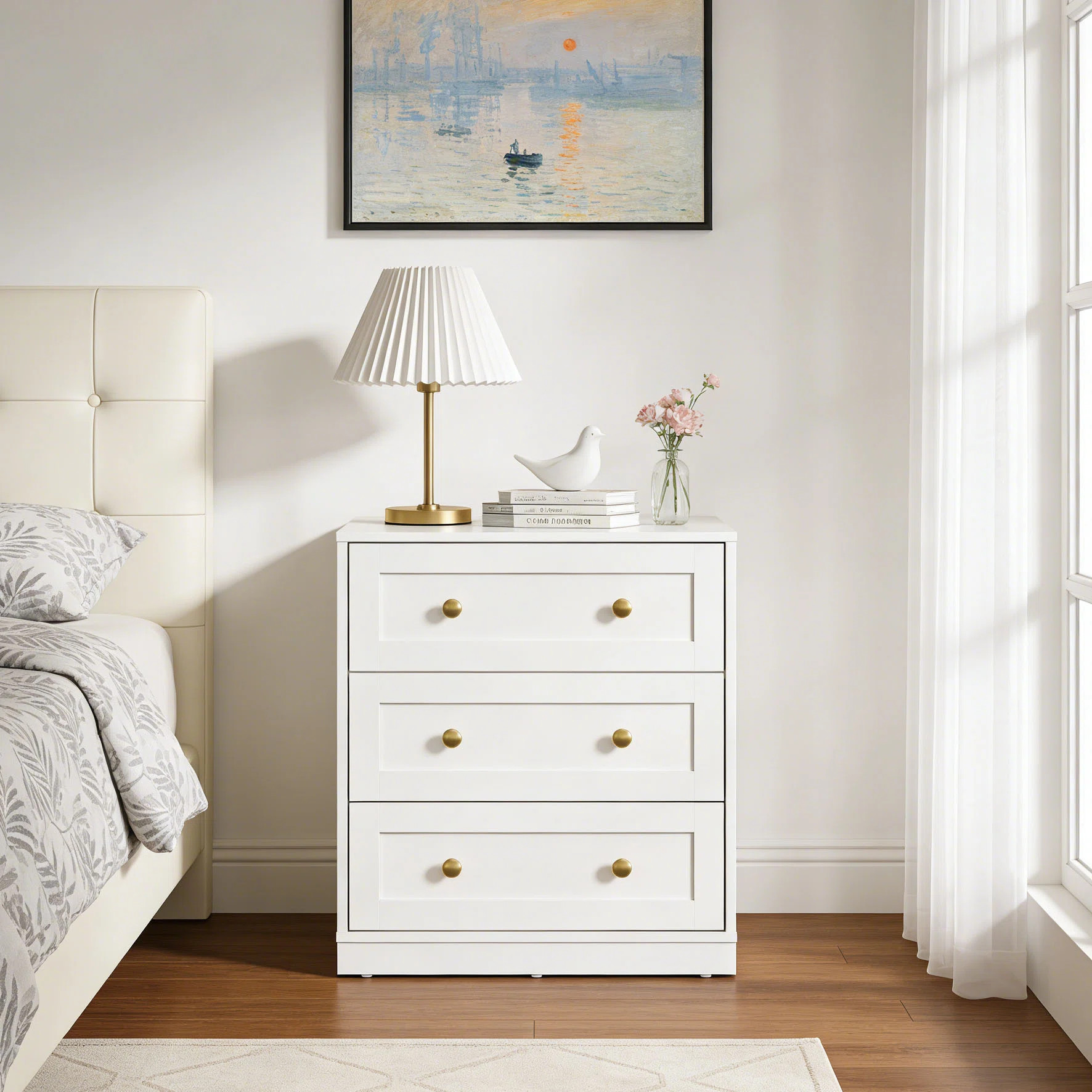Yokota Wood 3 Drawer Dresser | Wayfair North America