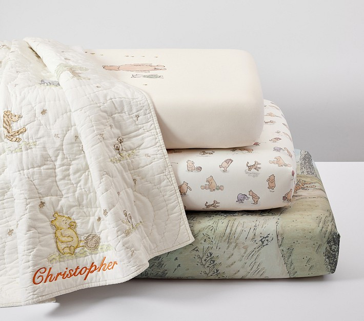 Disney's Winnie the Pooh Mural Baby Bedding Set | Pottery Barn Kids