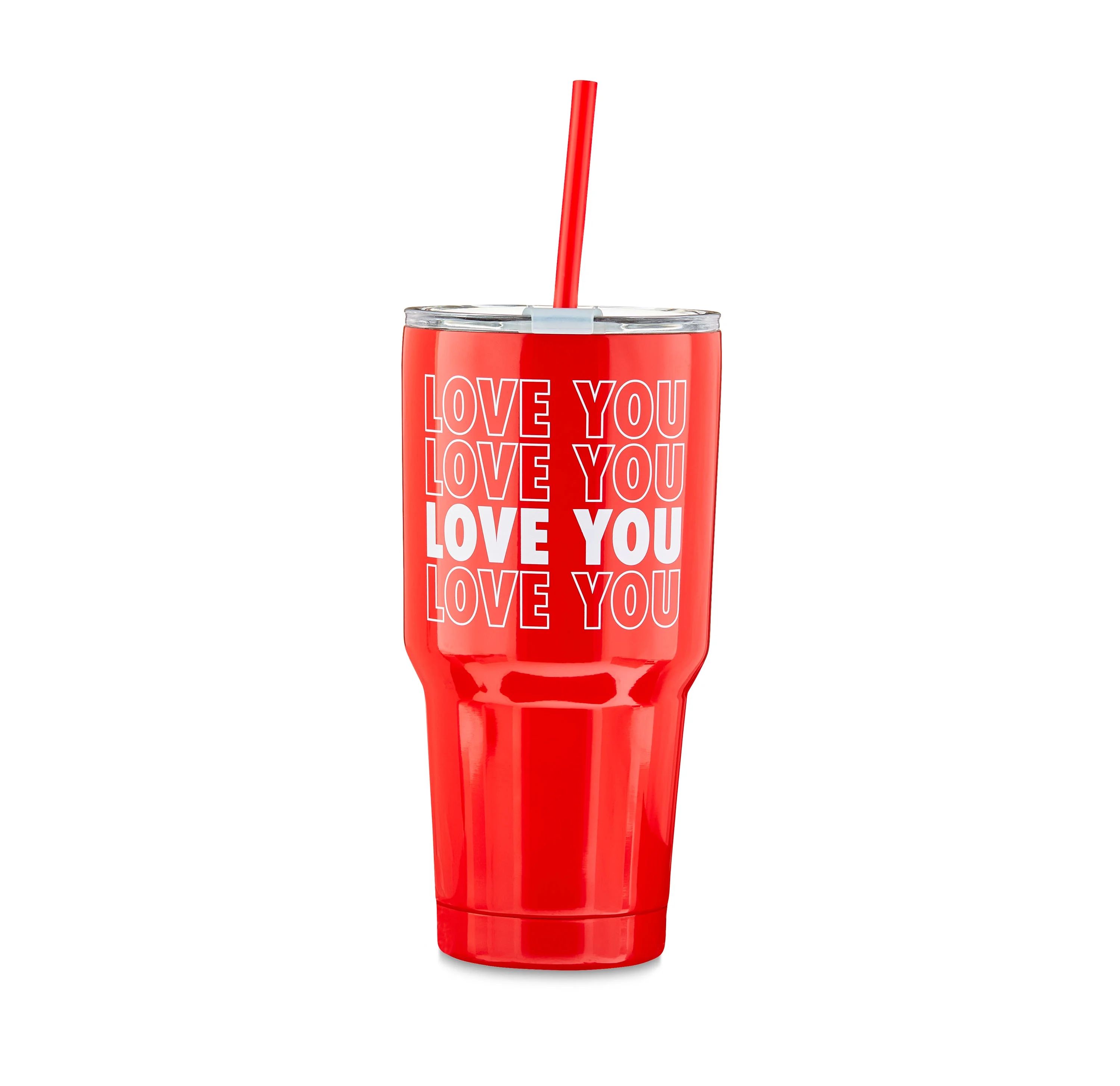 Way to Celebrate! Valentine's Day Love You Red Stainless Steel 32oz Tumbler | Walmart (US)
