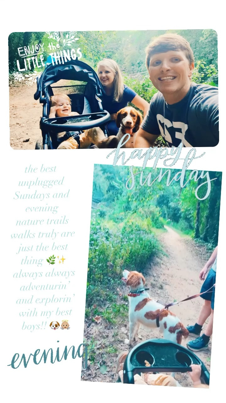 the best unplugged Sundays and evening  nature trails walks truly are just the best thing 🌿✨ 
always always adventurin’ 
and explorin’ with my best boys!! 🐶👼🏼

#LTKfit #LTKbaby #LTKfamily
