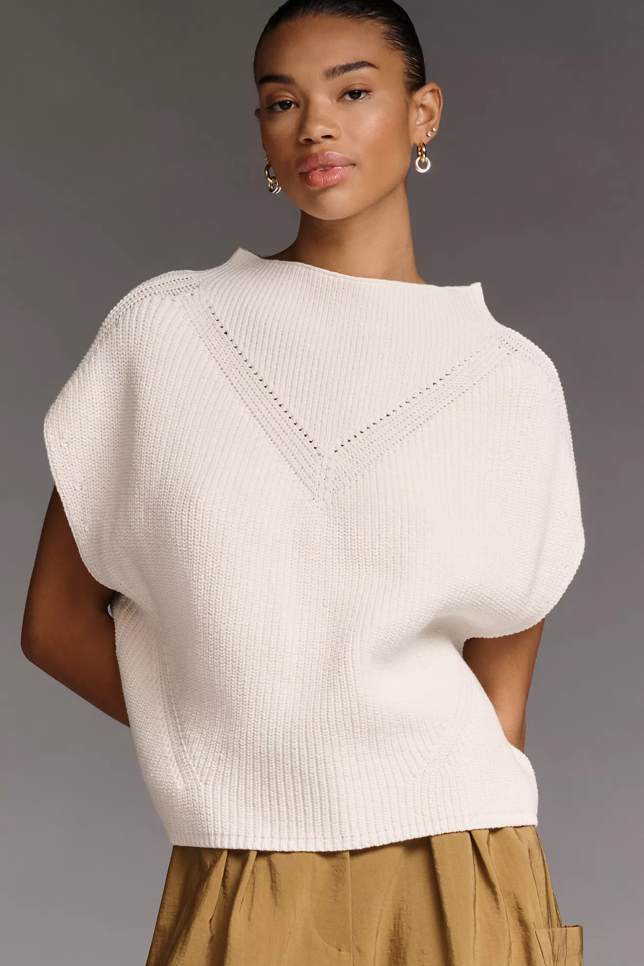 The Enza Cotton Poncho Sweater Vest | Anthropologie (US)