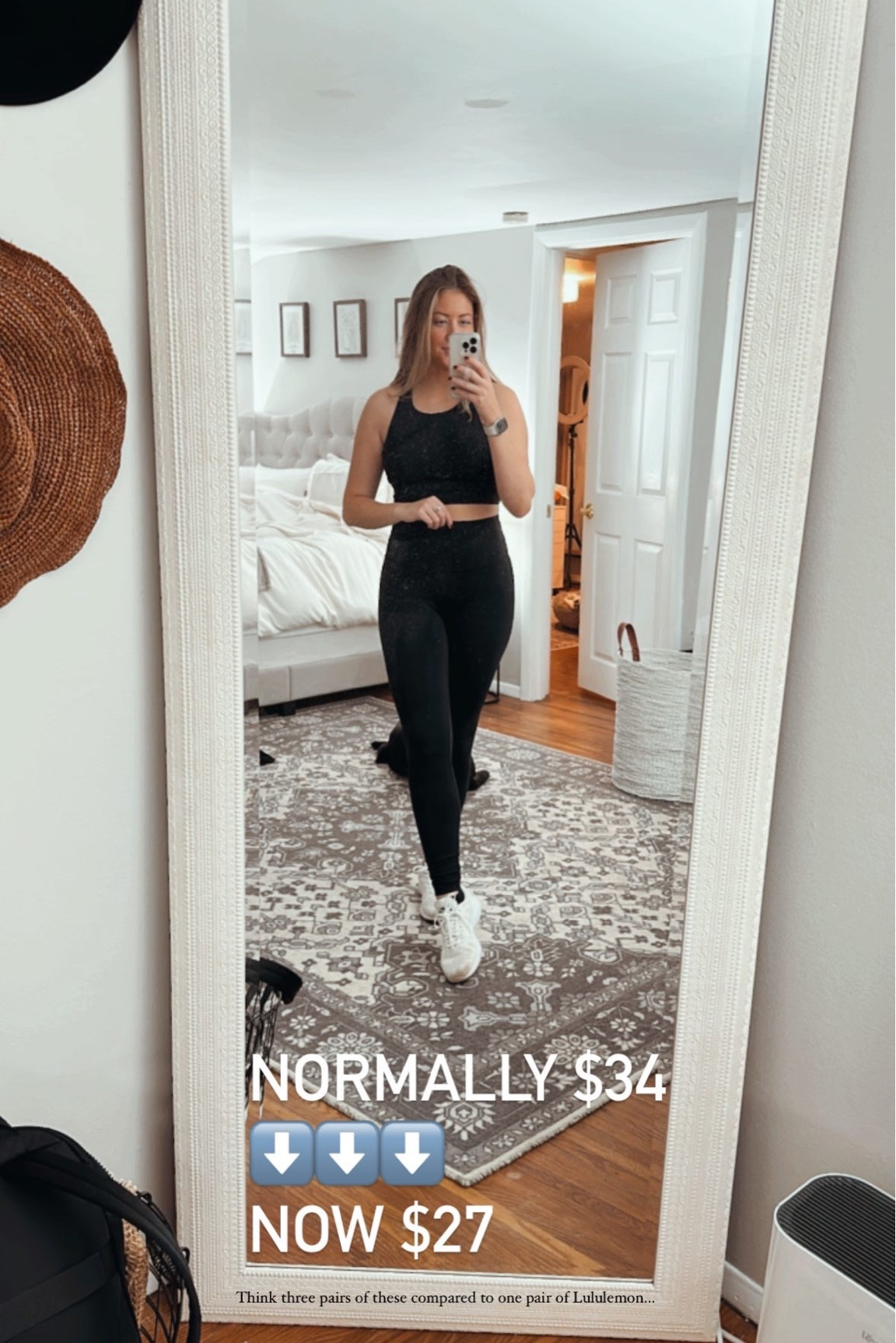 In addition to my favorite Align dupes, this high neck sports bra from Amazon is one of the best and it’s only $24!! I wear it constantly. The fit and shape of the straps is so comfortable, doesn’t dig in, and still offers moderate support. Wearing a medium in the sports bra here! My leggings are a small.


#LTKsalealert #LTKstyletip #LTKunder50