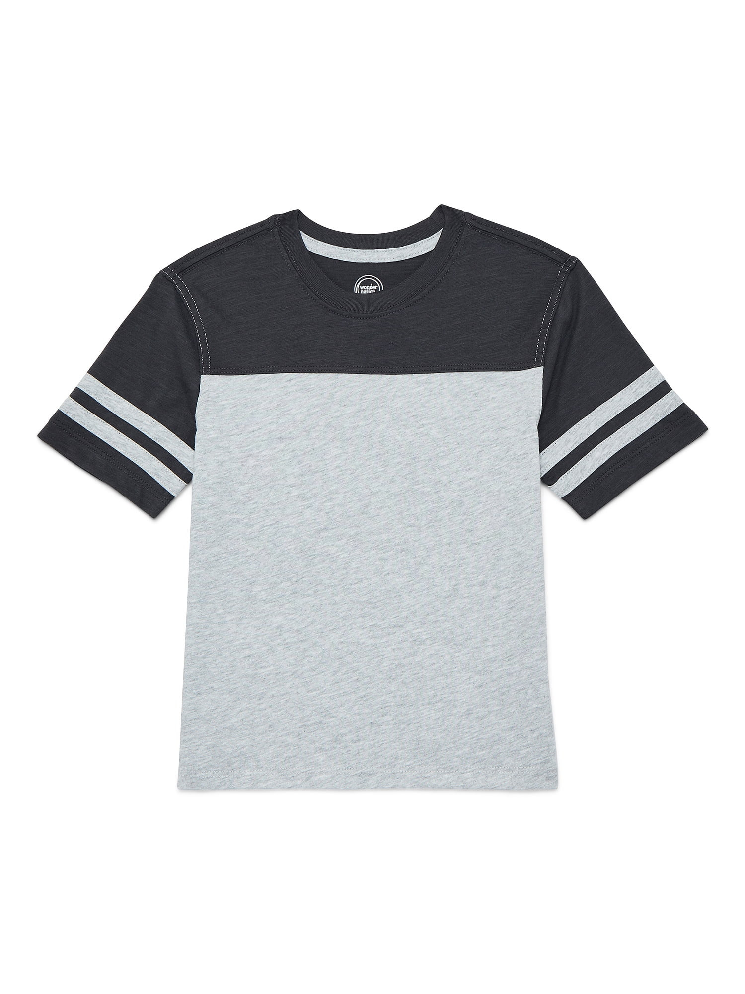 Wonder Nation Boys Football T-Shirt with Short Sleeves, Sizes 4-18 & Husky | Walmart (US)