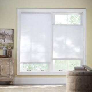 Snow Drift Top Down Bottom Up Cordless Light Filtering Cellular Shades - 35 in. W x 72 in. L (Act... | The Home Depot