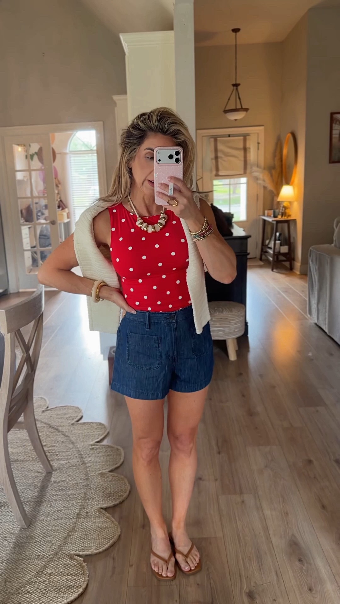 Labor Day plans? This red polka dot top would be so cute with all your denim. ❤️💙

Summer outfits over 40, polka dots, denim shorts, Labor Day weekend outfits

#LTKgrwm #LTKootd #LTKOver40