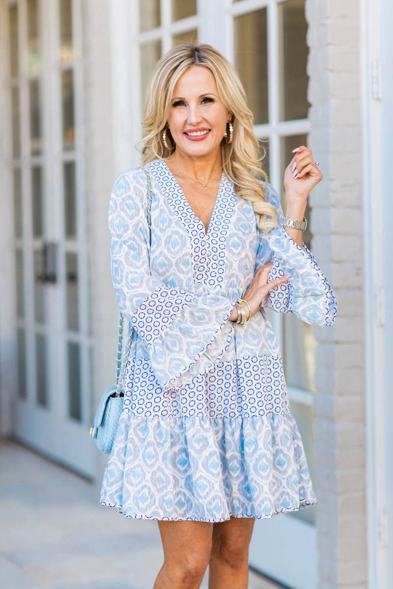 Caitlyn Dress- Blue | Avara