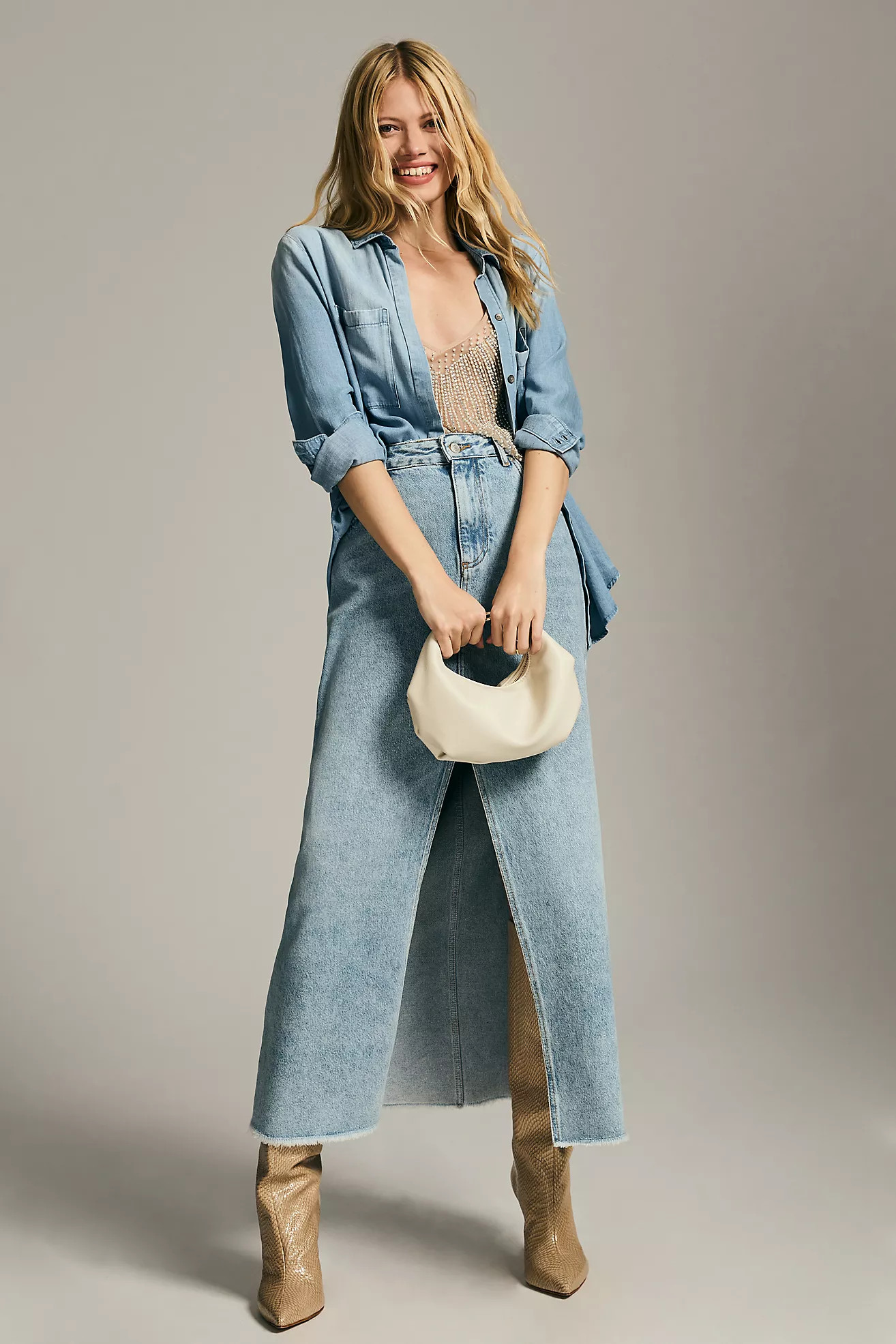 Cloth & Stone Chambray Buttondown | Anthropologie (UK)