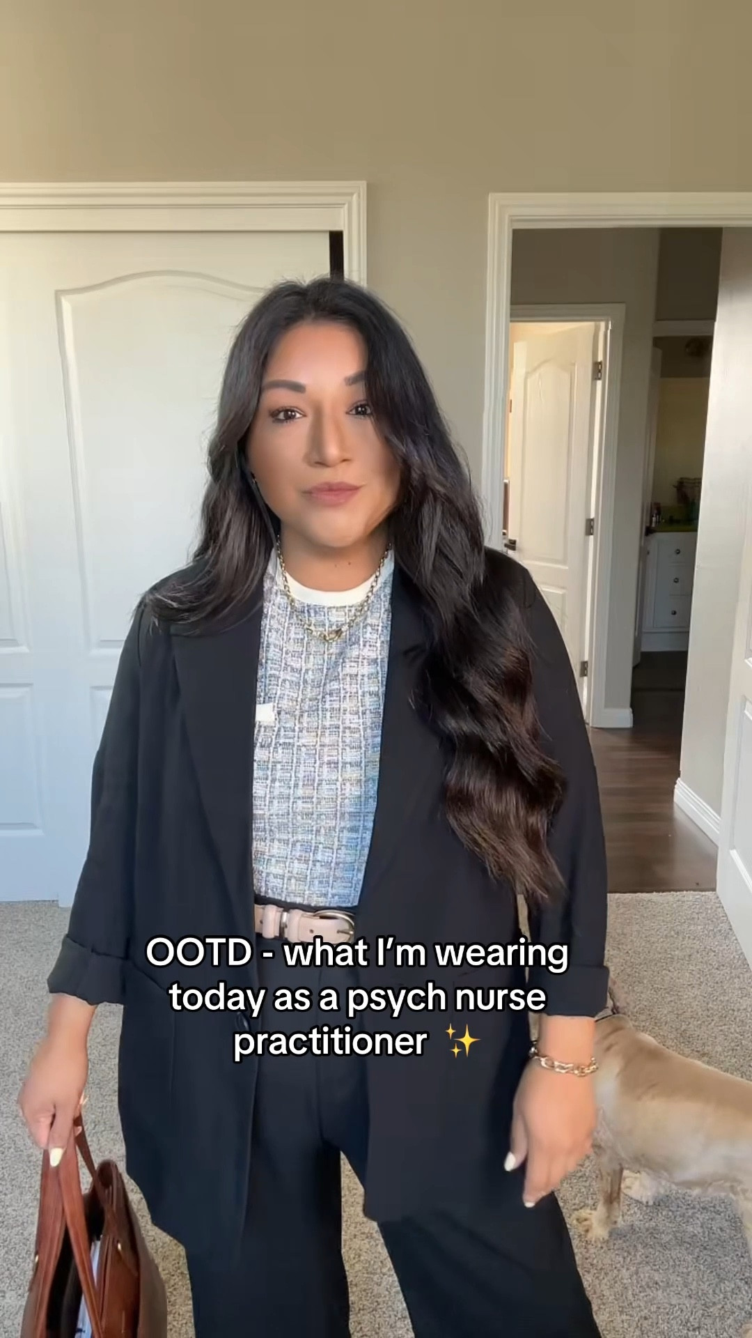 Top - Large and fits true to size 

Blazer- added similar 

Pants - I’m 5’2” and wearing the short 
length, thin fabric  in size Large fits true to size 

Belt - wearing waist size 37” - 41 “ 

#LTKMidsize #LTKFindsUnder50 #LTKWorkwear