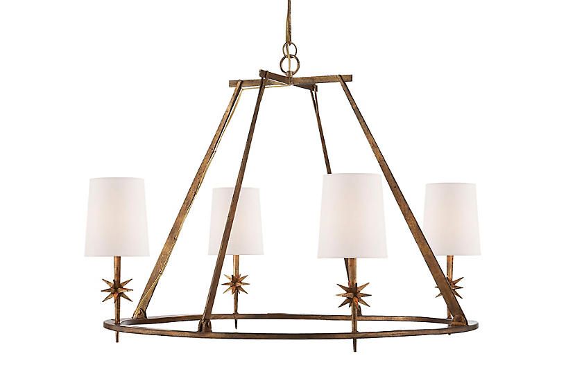 Etoile 4-Light Chandelier, Gilded Iron | One Kings Lane