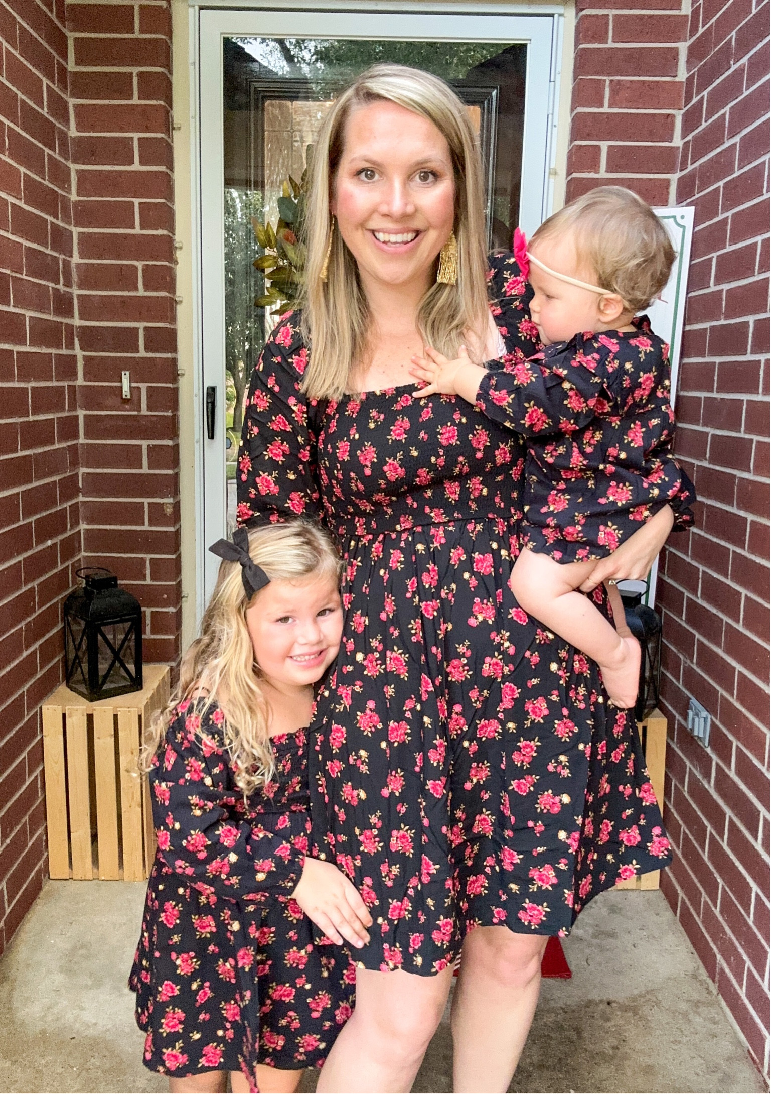 green emerald velvet dress Mom & Me