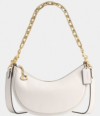 Mira Gold Hardware Leather Shoulder Bag | Dillard's