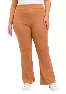 Plus Size Hacci Flare Pants | Belk